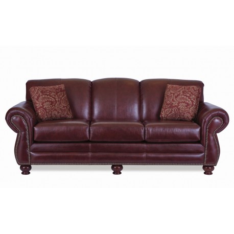 The Burgundy Leather Sofa Collection