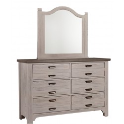 Bungalow Double Dresser and Mirror (Dover Grey)