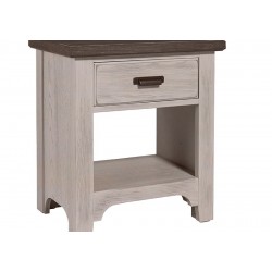 Bungalow Double 1 Drawer Night Stand (Dover Grey)