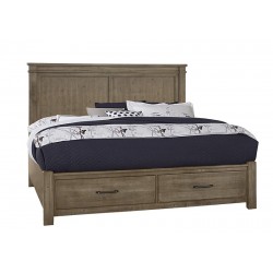 Cool Rustic Storage Mansion Bed (Stone Grey)