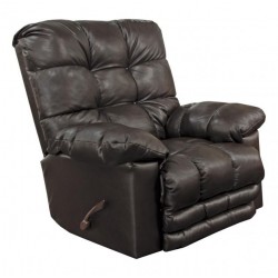 Piazza Leather Rocker Recliner - Chocolate