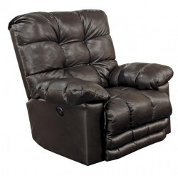 Piazza Leather Power Wallsaver Recliner - Chocolate