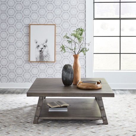 Modern Farmhouse Oversized Square Cocktail Table