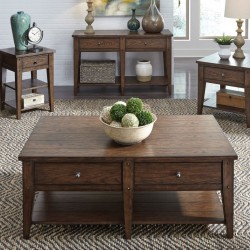Lake House Cocktail Table - Rustic Brown